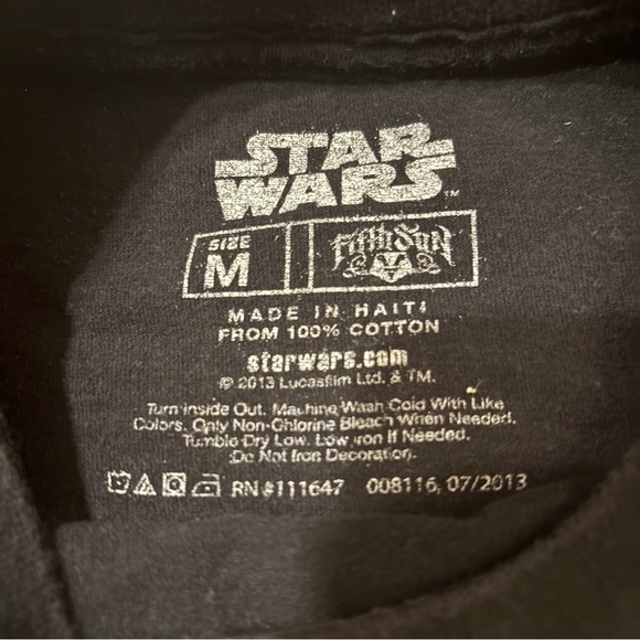 Star Wars Black Cotton T-Shirt - Picture 3 of 4